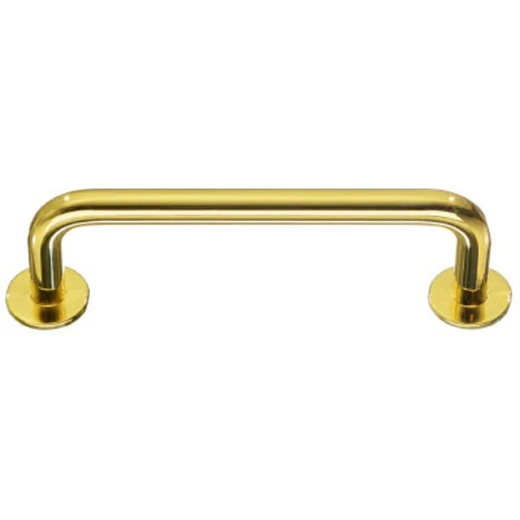 Pull Handle Brass Zinc 3-7/8 Inch Center to Center 4-1/2 x 3/8 x 1-1/16 Inch - Frankwebs
