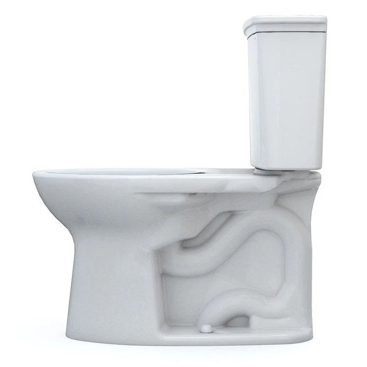 Toilet Drake 2 Pieces Transitional Universal Height Cotton Elongated ADA 30-11/16 Inch 1.28 Gallons per Flush Left Hand Chrome Less Seat - Frankwebs