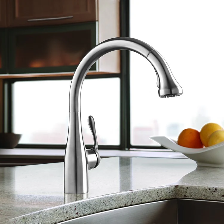 Allegro E Single Handle Pull Down Kitchen Faucet - Frankwebs