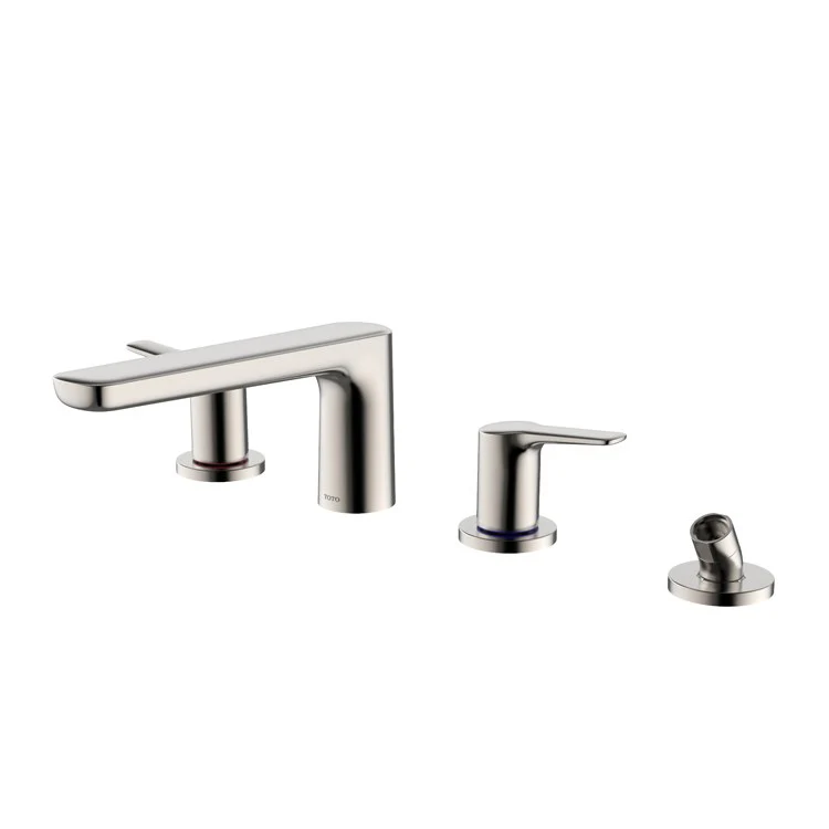 Roman Tub Trim GS Deck Mount with Handshower Outlet 2 Lever Brushed Nickel ADA 4 Hole - Frankwebs