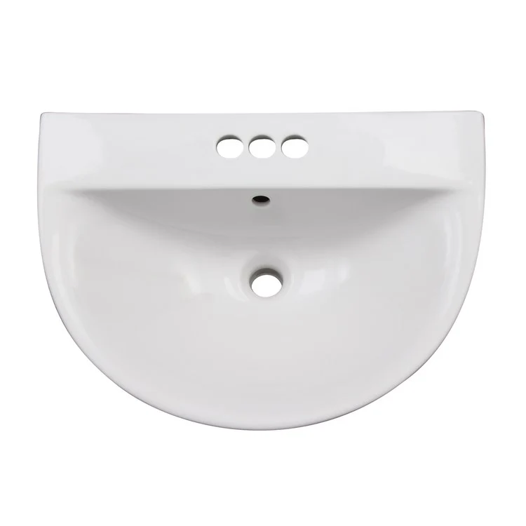 Lavatory Sink Morning 500 Wall Hung 15-3/4 Inch 4 Inch Spread White - Frankwebs