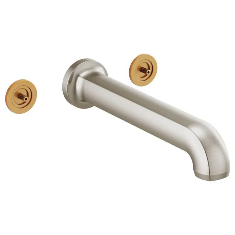 Tub Filler Kintsu Wall Mount 8 Inch Spread 2 Less Handle ADA Brilliance Black Onyx - Frankwebs