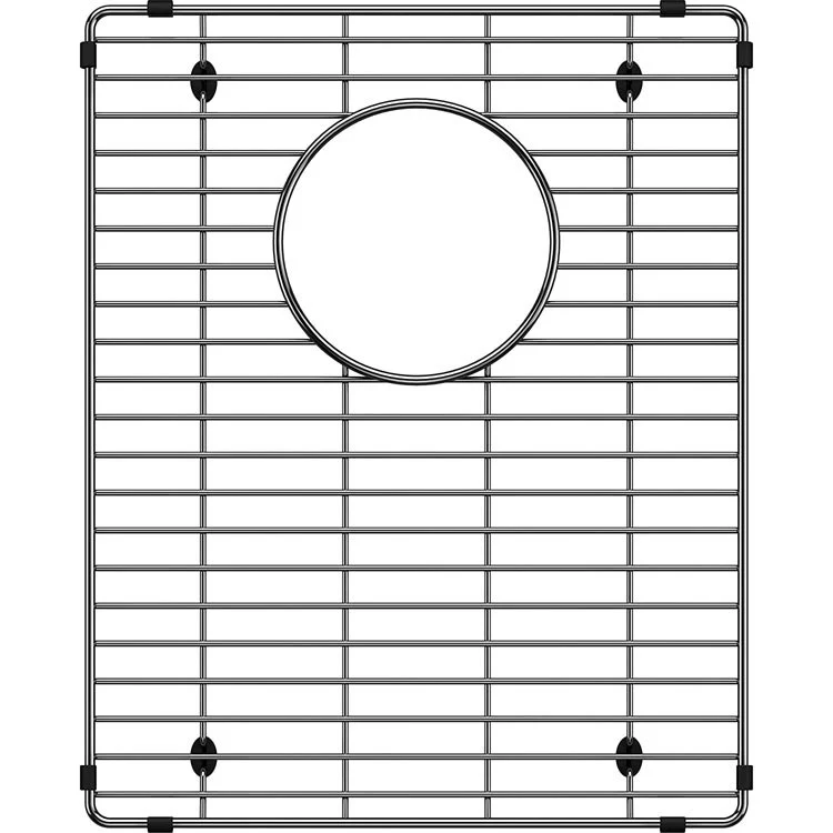 Sink Grid Quatrus Center Rear Drain Stainless Steel for Small Bowl 60/40 Double Bowl Farmhouse Sink 15-5/8 Inch - Frankwebs
