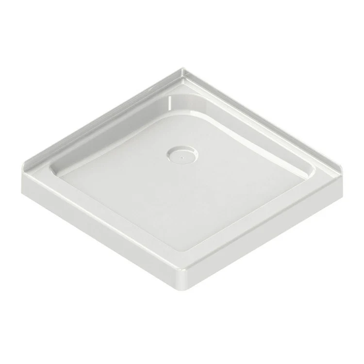 Shower Base Square Corner with 3 Inch Threshold White 36L x 36W Inch Acrylic Center - Frankwebs