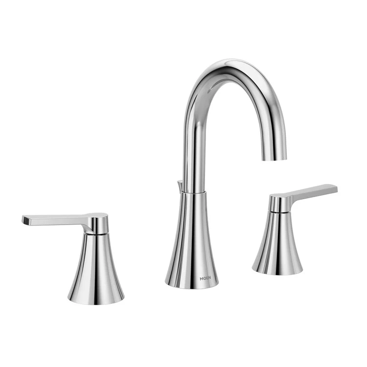 Lavatory Faucet Jase Widespread 8 Inch Spread 2 Lever ADA Chrome 1.2 Gallons per Minute Pop-Up 2 Hole - Frankwebs