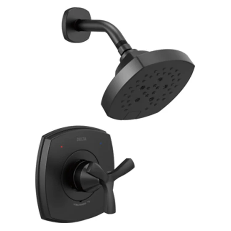 Shower Trim Stryke 14 1 Cross Matte Black ADA 1.75 Gallons per Minute 1 Function H2Okinetic Spray - Frankwebs