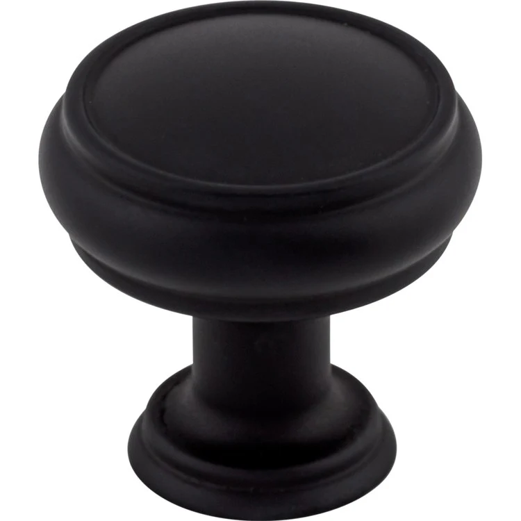 Knob Serene Eden Round for Decorative Hardware Flat Black Zinc Alloy 1-3/16 Inch - Frankwebs