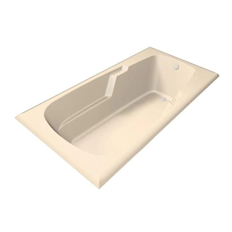Combination Tub Designer Collection Isabella 60 x 36 x 19 Inch Drop-In End Drain Bone Rectangle - Frankwebs