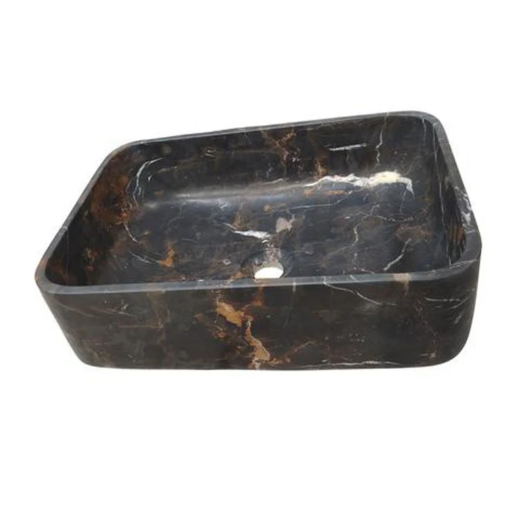Vessel Maxton Rectangle Honed 18 Inch King Gold Marble - Frankwebs