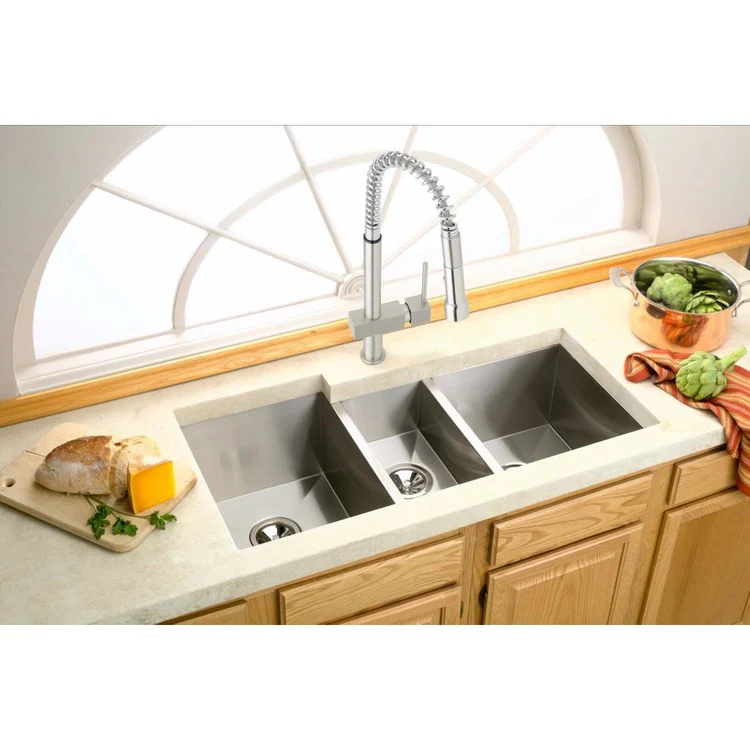Kitchen Faucet Avado Deck Mount 1 Forward Only Lever ADA Brushed Nickel Semi-Pro 1 Hole Spout Height 21-1/8 Inch - Frankwebs