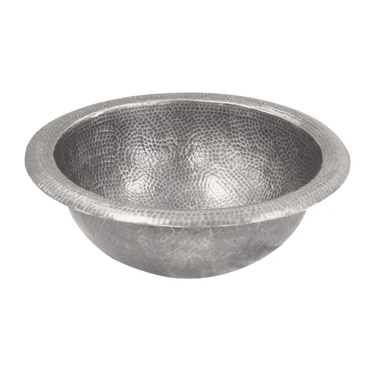 Lavatory Bowl Abner Self Rimming Medium Single Bowl 11-3/4 Inch Hammered Pewter 5-1/4 Inch - Frankwebs