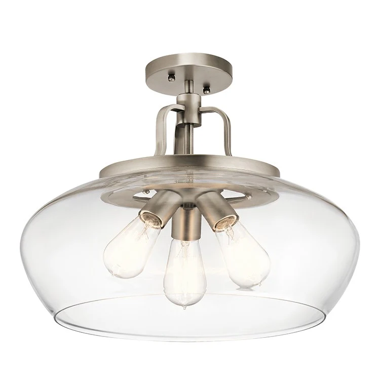 Davenport Three-Light Pendant/Semi-Flush Mount Ceiling Fixture - Frankwebs
