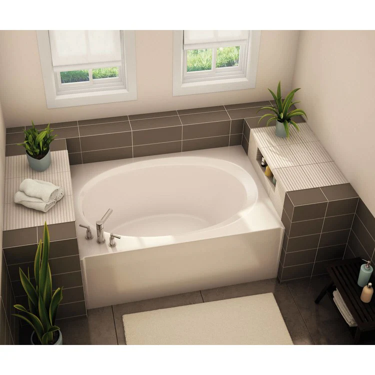 Tub 60 x 42 x 21 Inch Skirt Left Drain White AcrylX - Frankwebs