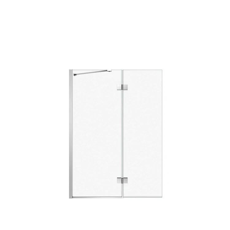 Shower Door Edge Duo 42L x 58H Inch Chrome Clear 5/16 Inch 41 to 42x58 Inch - Frankwebs