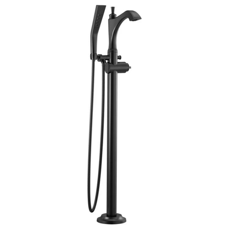 Roman Tub Trim Dorval Floor Mount with Handshower 1 Less Handles Brilliance Champagne Bronze - Frankwebs