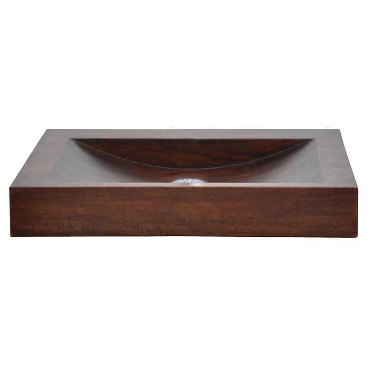 Vessel Samos Above Counter Rectangle 23-5/8 Inch Mahogany Natural Wood - Frankwebs