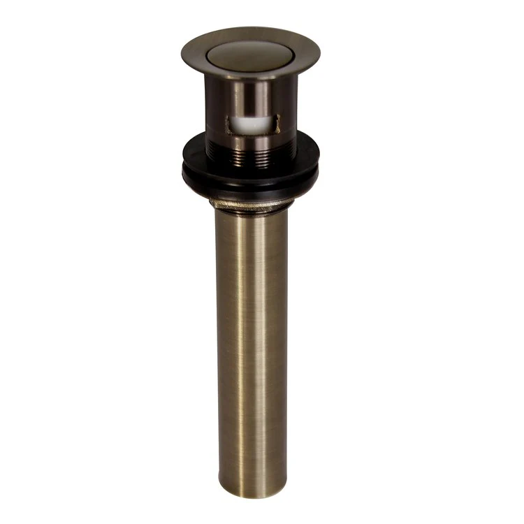 Pop-Up Drain with Overflow 11 x 9 x 6 Inch Antique Brass for Sinks with 2 Inch Maximum Thickness - Frankwebs