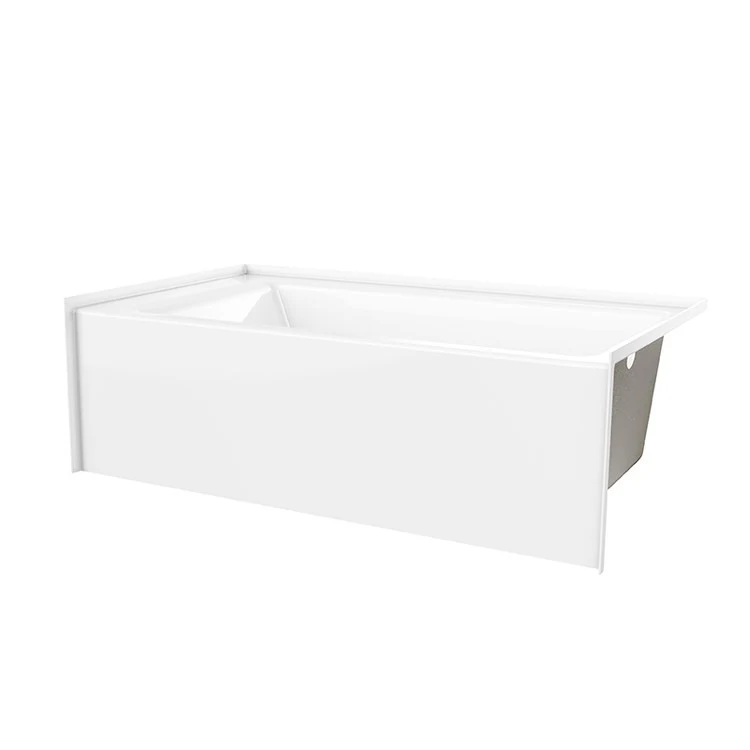Soaking Tub Alcove Left Drain Bone Rectangle 52 Gallons 60 x 32 x 18 Inch - Frankwebs