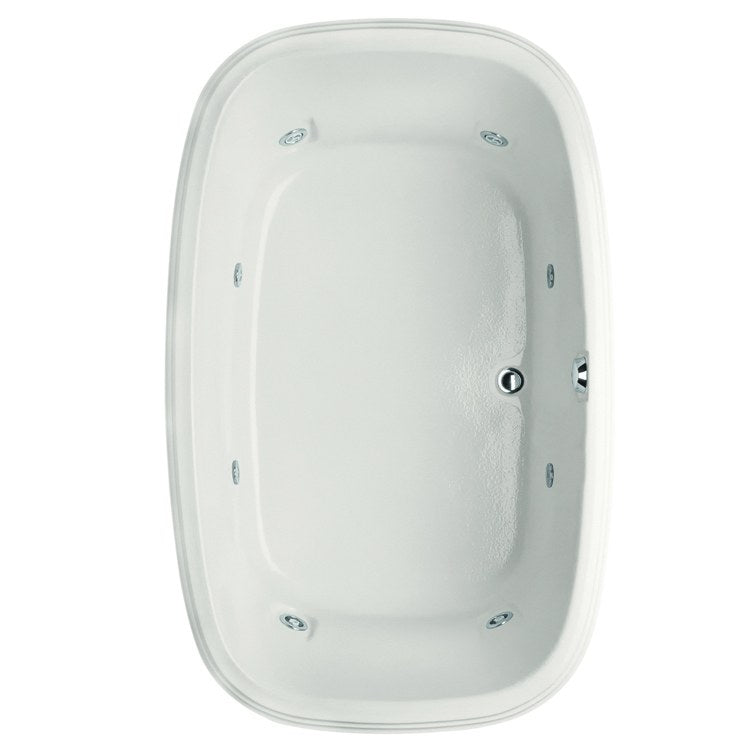 Combination Tub Designer Collection Sylvia 60 x 38 x 22 Inch Drop-In Center Drain White Rectangle - Frankwebs