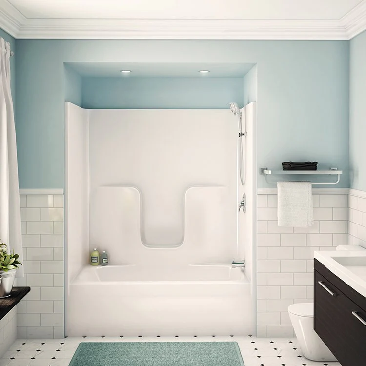 Tub and Shower Module 60 x 31-1/2 x 72 Inch AcrylX Right Hand White 1 Pieces - Frankwebs