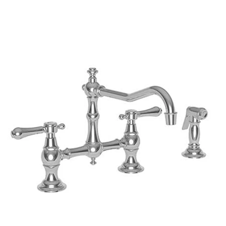 Kitchen Faucet Chesterfield Bridge 8 Inch Spread 2 Lever ADA English Bronze Spout Height 9 Inch Spout Reach 7-1/8 to 9 Inch 1.8 Gallons per Minute - Frankwebs