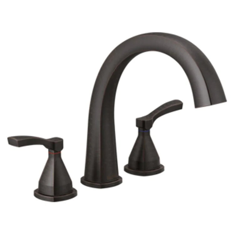 Roman Tub Trim Stryke 2 Lever Matte Black ADA 8-16 Inch Spread 6-7/8 Inch Spout Height - Frankwebs
