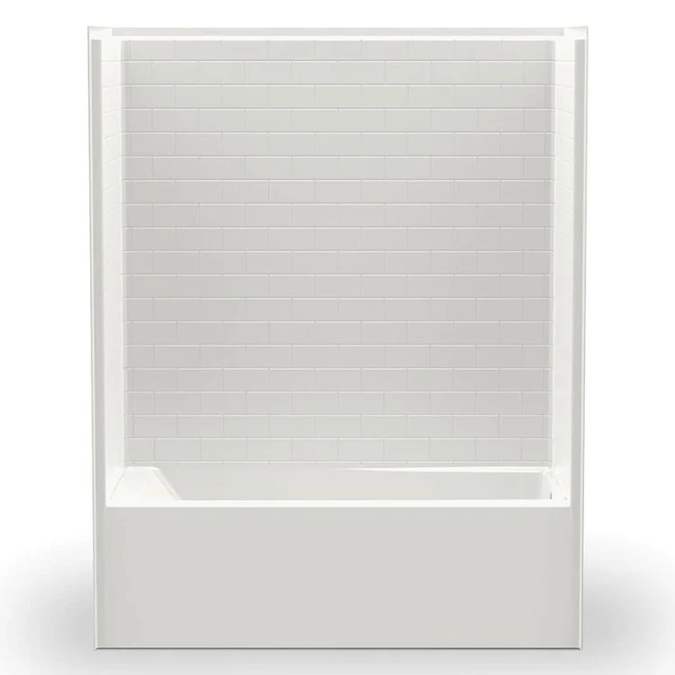 Tub and Shower Module 60 x 31-1/4 x 74-1/4 Inch AcrylX Right Drain Bone 1 Pieces - Frankwebs