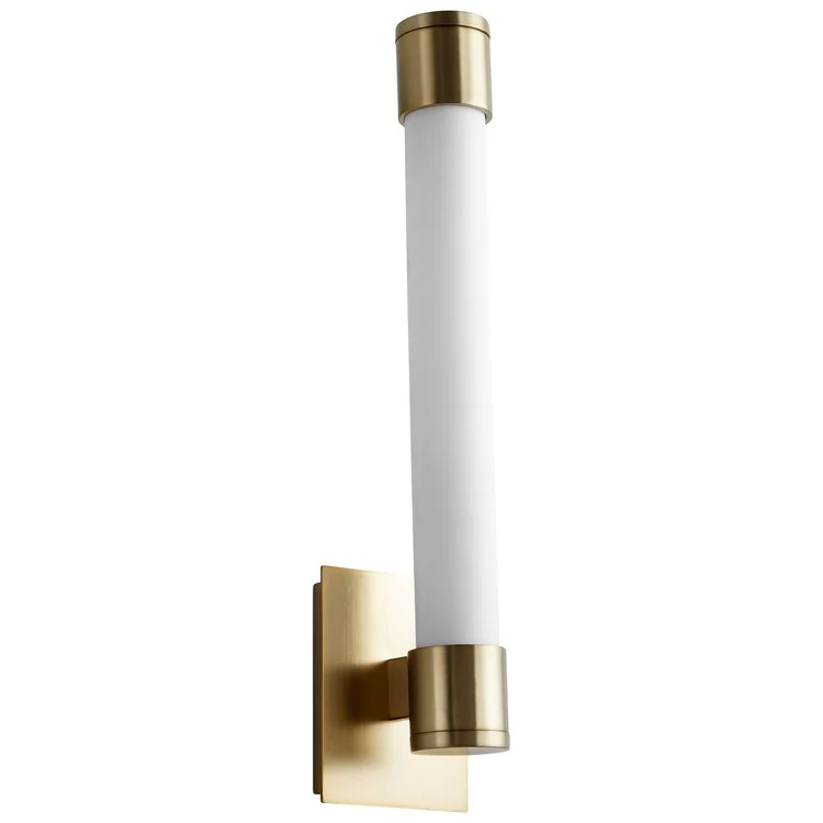 Zenith Single-Light LED Bathroom Wall Sconce - Aged Brass - Frankwebs