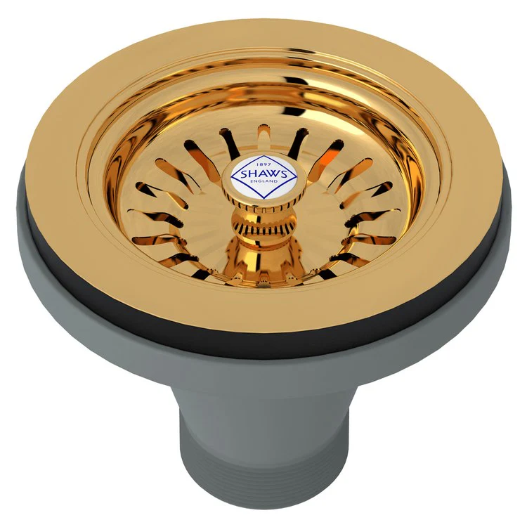 Basket Strainer Italian Brass 4-1/4 Inch Brass 1-1/2IN Male Connection - Frankwebs