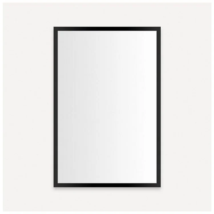 Medicine Cabinet Profiles 20W x 30H x 4D Inch 1 Doors Mirror Matte Black Flat Top Reversible Non-Electric - Frankwebs