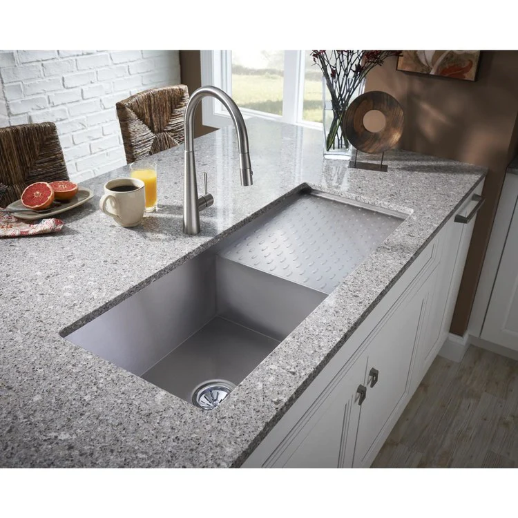 Kitchen Sink Crosstown 43.5 x 18.25 Inch Single Bowl Polished Satin Undermount - Frankwebs