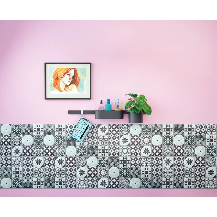 Wall Bar Concealed Fastening Matte Black 9-9/16W Inch Includes Gluing Set Metal - Frankwebs