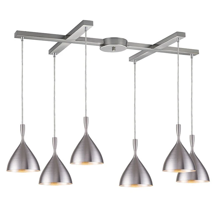 Spun Aluminum Six-Light Pendant - Frankwebs