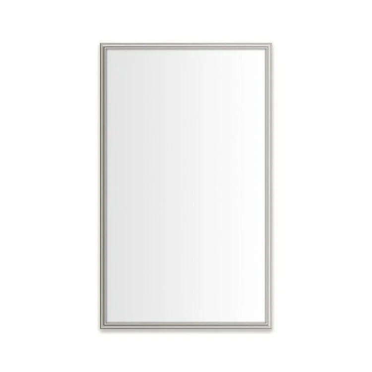Medicine Cabinet Main Line 24 x 40 Inch 1 Doors Framed Mirror Nickel Flat Top Rosemont Frame Slow Close Hinges 4 Inch - Frankwebs