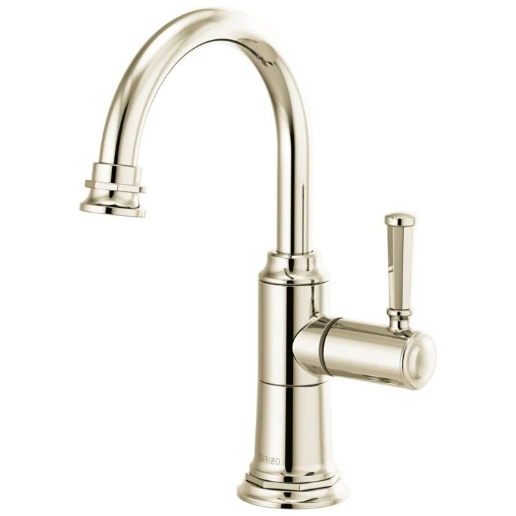 Beverage Faucet Rook Instant Hot 1 Lever ADA Brilliance Polished Nickel 360 Degree Swivel - Frankwebs