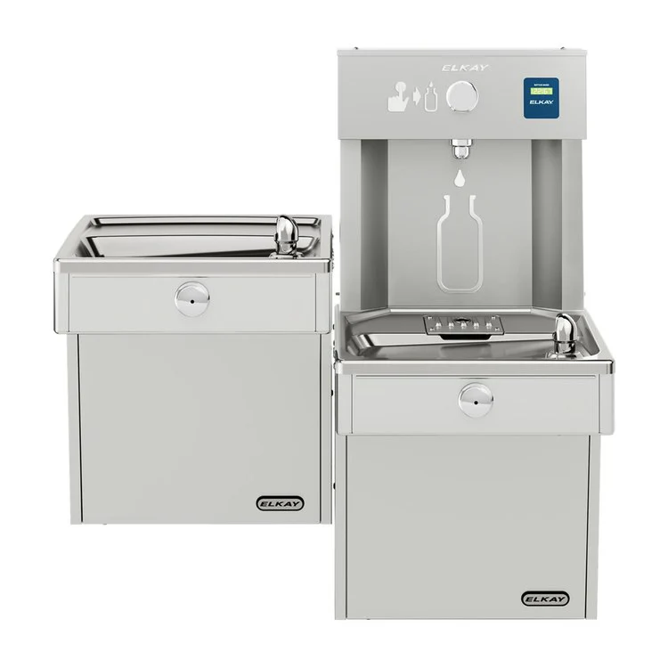 EZH2O Vandal-Resistant Bottle Filling Station with Bi-Level Refrigerated Cooler - Frankwebs