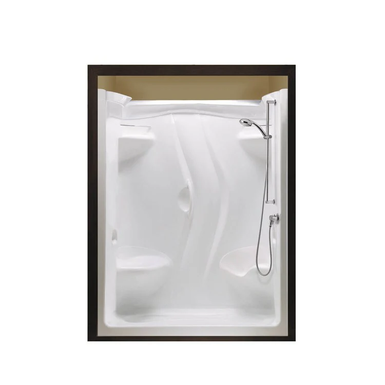 Shower Stamina Rectangular White 59-1/2 x 59-1/2 x 76-3/8 Inch Acrylic Two Seats Left Drain 59-1/2 Inch - Frankwebs