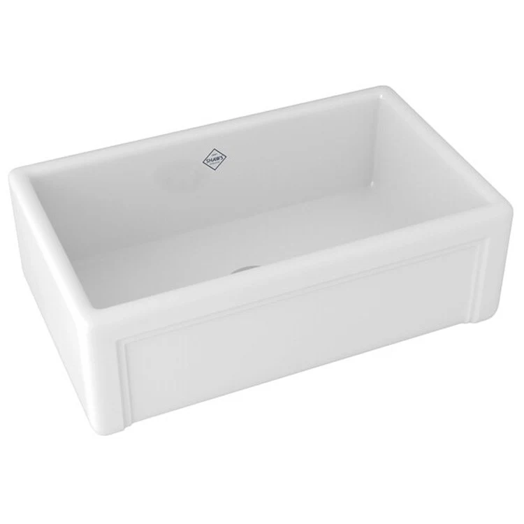 Kitchen Sink Egerton 30-7/16L x 18-7/16W Inch Single Bowl Casement Edge Exterior Apron Front White Farmhouse Rectangular - Frankwebs