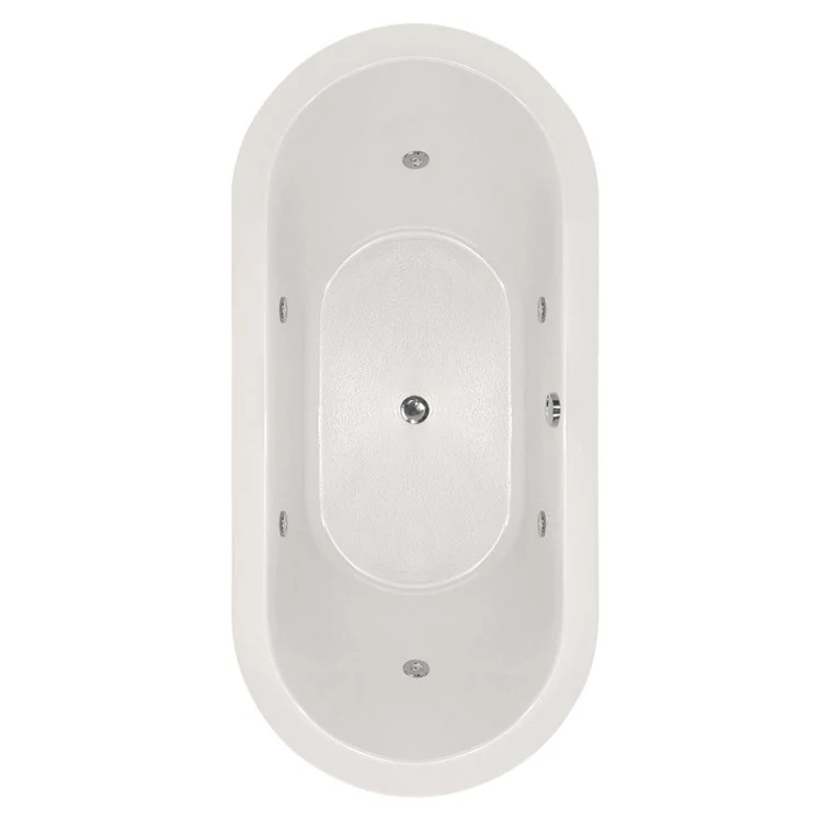 Whirlpool Tub Designer Collection Elle 66 x 32 x 19 Inch Drop-In Center Drain Bone Oval - Frankwebs