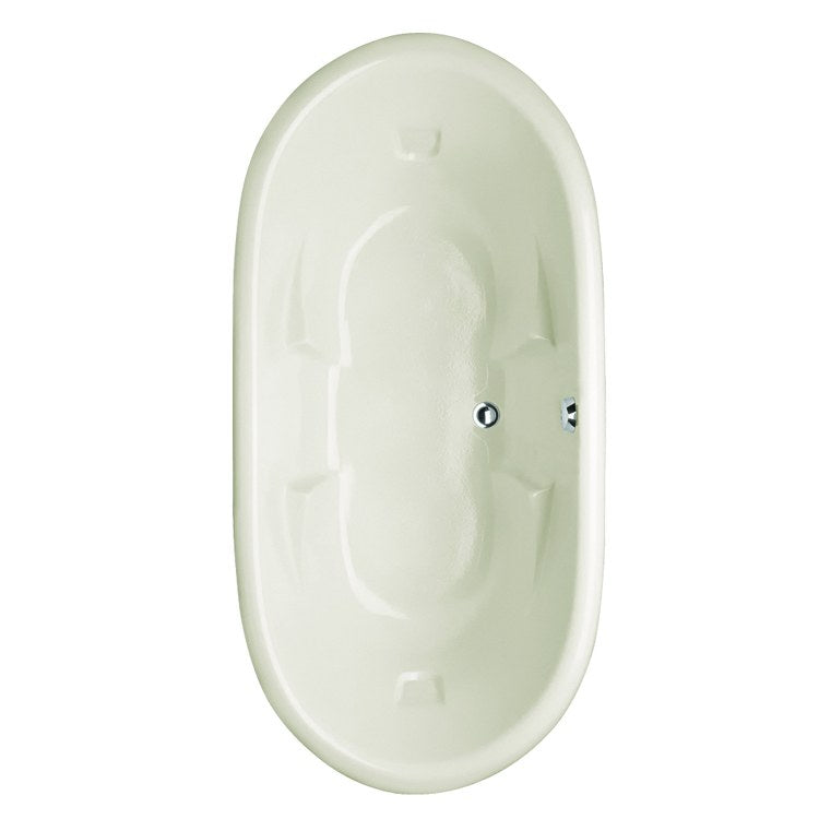 Combination Tub Designer Collection Aimee 72 x 36 x 24 Inch Drop-In Center Drain White Oval - Frankwebs