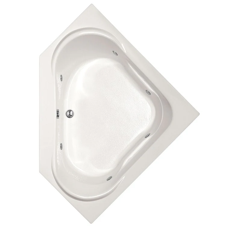 Combination Tub Designer Collection Clarissa 55 x 55 x 21 Inch with Sloping Headrest Bone Corner - Frankwebs