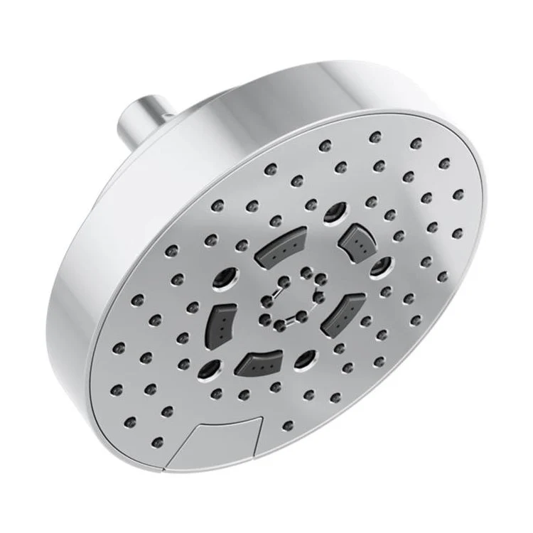 Showerhead Universal Showering 5 Function Brilliance Polished Nickel 7 Inch 1.5 Gallons per Minute H2Okinetic Linear Round Includes H2Okinetic Rinsing Shampoo Full Full & Shampoo & Massage Spray - Frankwebs