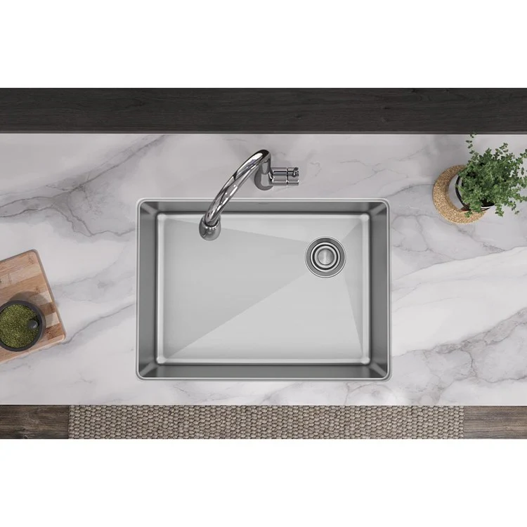 Kitchen Sink Crosstown 25.5 x 18.5 Inch Single Bowl Polished Satin Undermount - Frankwebs