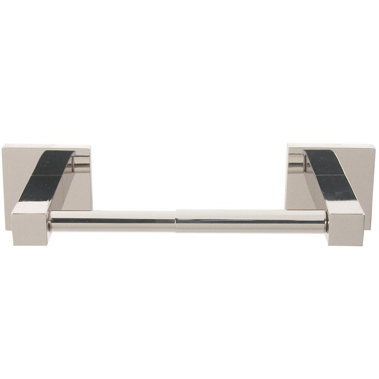 Toilet Paper Holder Contemporary ll Bath Polished Nickel Brass 6-1/4 to 8-3/4 Inch 3-1/16 Inch Wall Mount - Frankwebs