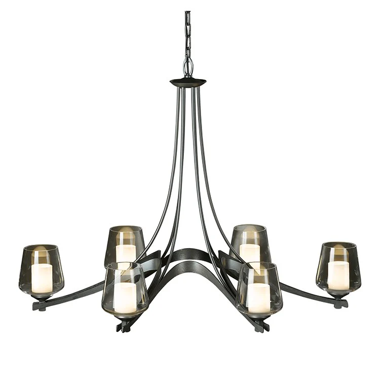 Oval Ribbon Six-Light Chandelier - Frankwebs