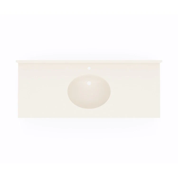 Vanity Top Swanstone Ellipse 55 x 22 Inch ADA Tahiti White Swanstone - Frankwebs