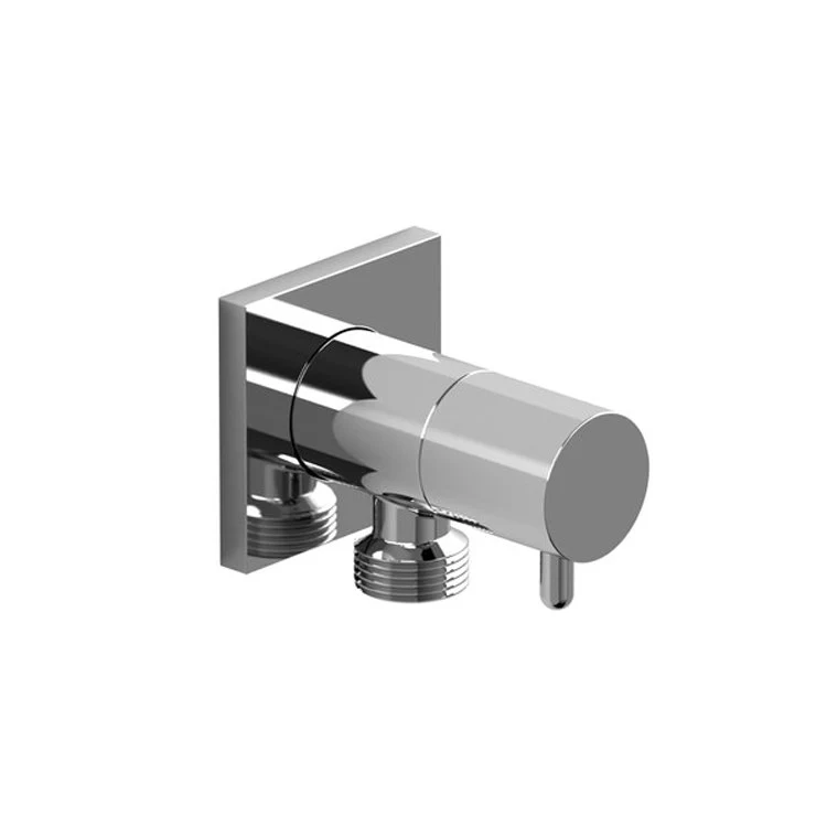 Handshower Elbow Outlet with Shut-Off Valve and Integrated Volume 90 Degree Brass Chrome 1/2 Inch 2-3/4 Inch 2 Inch - Frankwebs