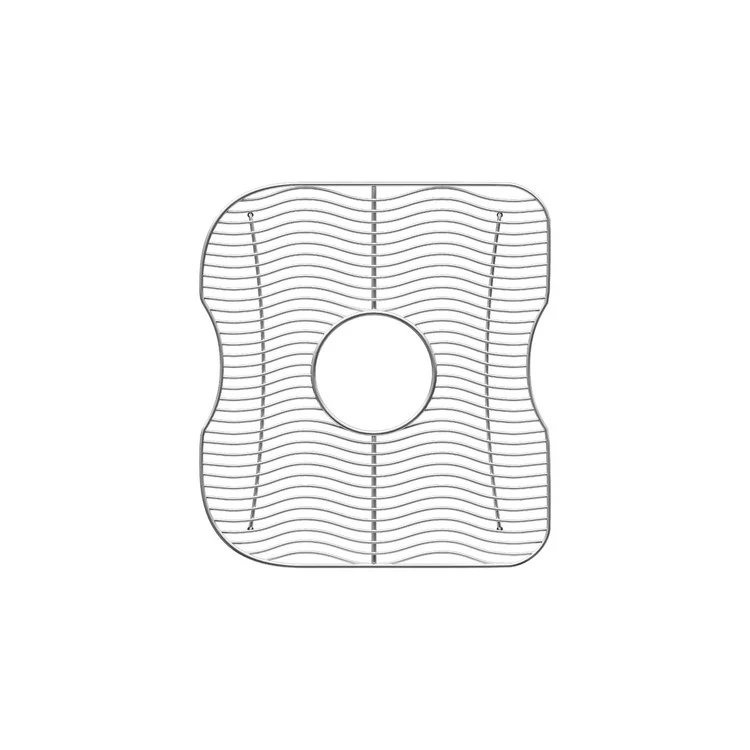 Sink Grid Bottom Grid 15 x 16.5 Inch Polished Stainless Steel for Bowls with Center Drain Opening - Frankwebs