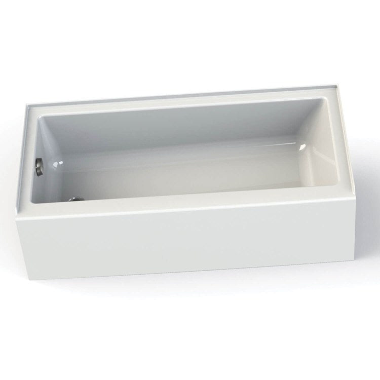 Tub Rubix 59-7/8 x 30-1/8 x 16 Inch Alcove Left White Acrylic - Frankwebs