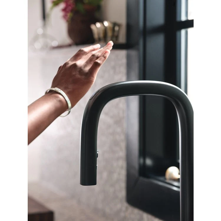 Kitchen Faucet Tenon 1 Lever ADA Matte Black High Arc 1 Hole Motion Control 1.5 Gallons per Minute - Frankwebs